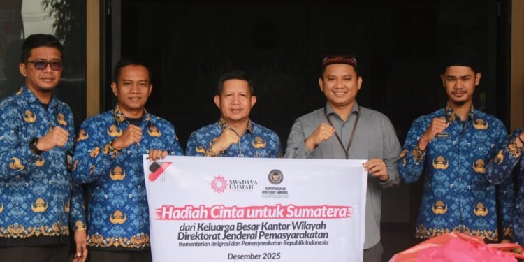 Aksi Nyata Kemanusiaan: Kanwil Ditjenpas Riau Gerak Cepat Salurkan Bantuan Bencana ke Tapanuli Selatan dan Tengah